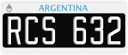 License plate of Argentina, Cars (1995, ABC 123)