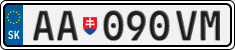 License plate of Slovakia, Cars