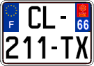 French license plate, SIV (ordinary)
