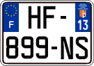 French license plate, SIV (ordinary)