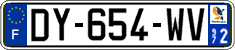 French license plate, SIV (ordinary)
