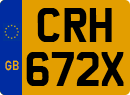 License plate of the United Kingdom, 1963 year system
