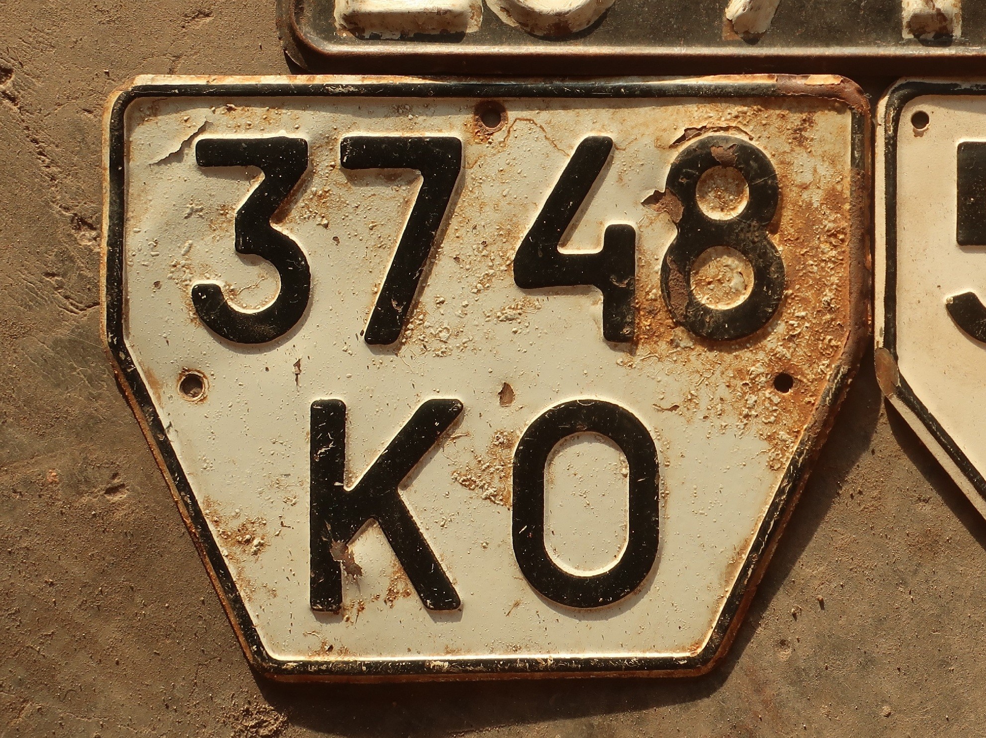 3748 КО, License plate without vehicle 