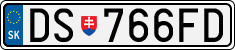 License plate of Slovakia, Cars