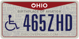 Ohio, Vehicles for disabled persons (123ABC)