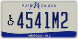 Michigan, Vehicles for disabled persons (1234A5)