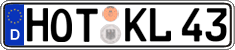 German license plate, Regular plates