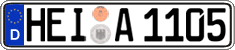 German license plate, Regular plates