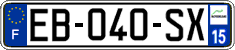 French license plate, SIV (ordinary)