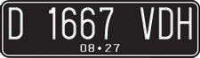 License plate of Indonesia, Regular plates