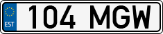 License plate of Estonia, Regular car plates
