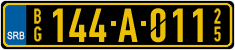 License plate of Serbia, Diplomatic