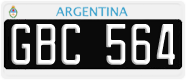 License plate of Argentina, Cars (1995, ABC 123)