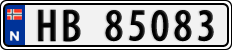 License plate of Norway, Cars
