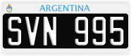 License plate of Argentina, Cars (1995, ABC 123)