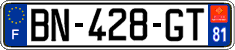 French license plate, SIV (ordinary)