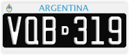 License plate of Argentina, Cars (1995, ABC 123)