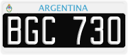 License plate of Argentina, Cars (1995, ABC 123)