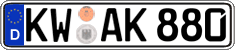 German license plate, Regular plates