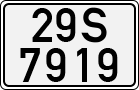 License plate of Vietnam, Cars