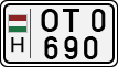 license plates of Hungary, Oldtimers (1990)