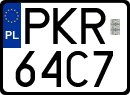 License plates of Poland, Special vehicles and motorcycles