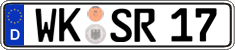 German license plate, Regular plates