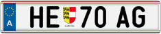 License plate of Austria, Regular plates
