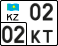 License plate Kazakhstan, Motorcycles (2012)
