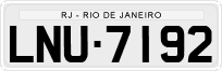 License plate of Brazil, Private owners (1990)