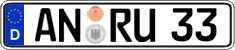 German license plate, Regular plates