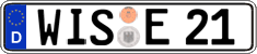 German license plate, Regular plates