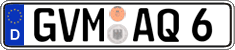 German license plate, Regular plates