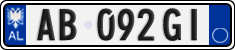 License plate of Albania, Cars (2011)