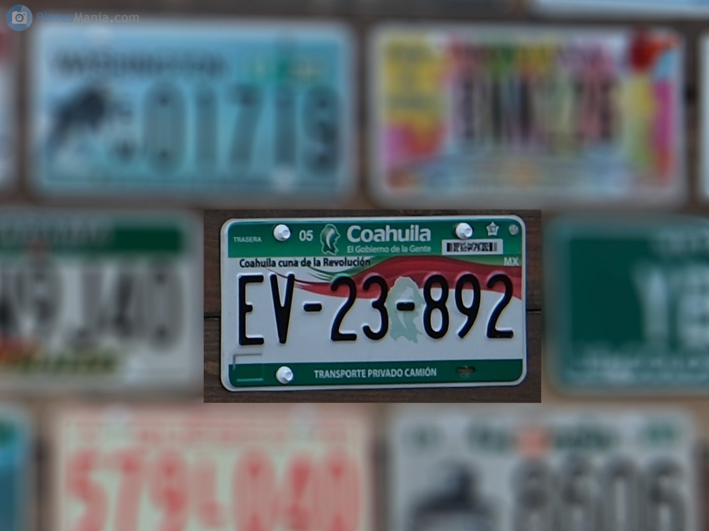 EV-23-892, License plate without vehicle 