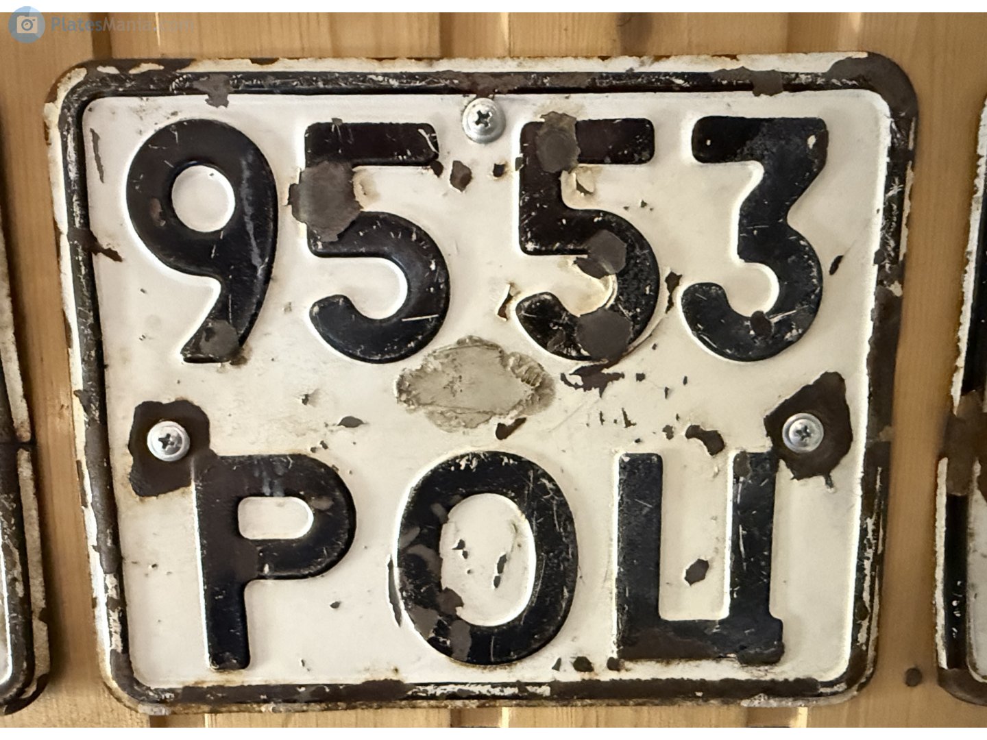 9553 РОЦ, License plate without vehicle 
