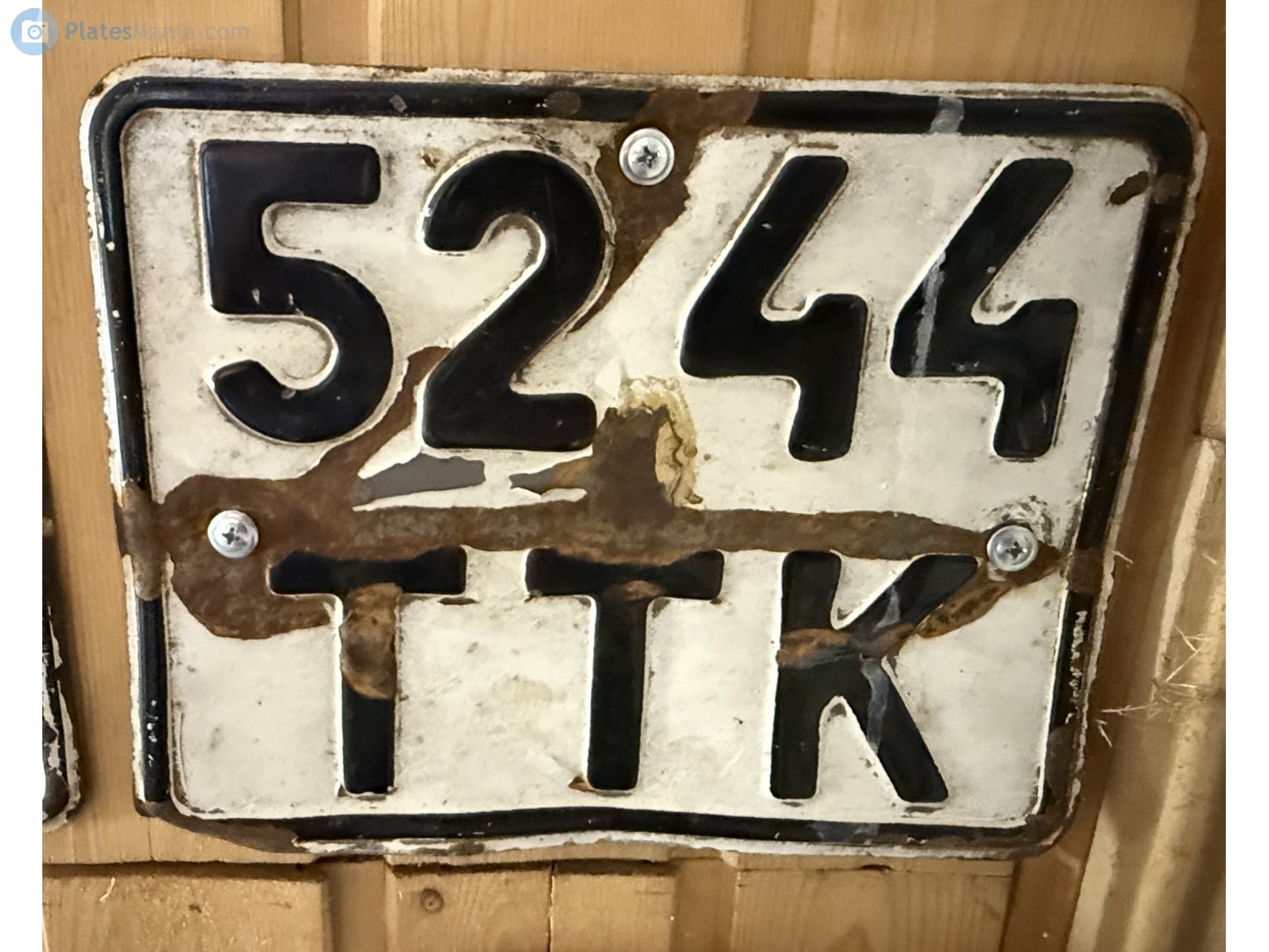 5244 ТТК, License plate without vehicle 