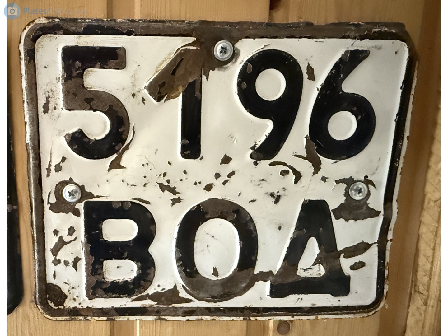 5196 ВОД, License plate without vehicle 