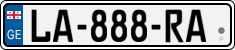 License plate of Georgia, Cars (2014)