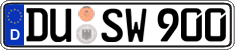German license plate, Regular plates