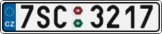 License plate of the Czech Republic, Cars (2001)