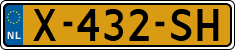 License plate of the Netherlands, Cars