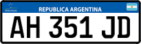 License plate of Argentina, Cars (Mercosur, AB 123 CD)