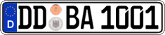 German license plate, Regular plates