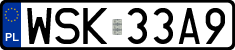 License plates of Poland, Regular car plates