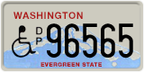 Washington, Vehicles for disabled persons (D/P 12345)
