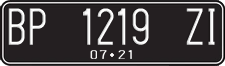 License plate of Indonesia, Regular plates