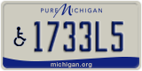 Michigan, Vehicles for disabled persons (1234A5)