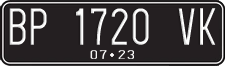 License plate of Indonesia, Regular plates