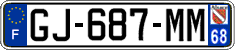 French license plate, SIV (ordinary)